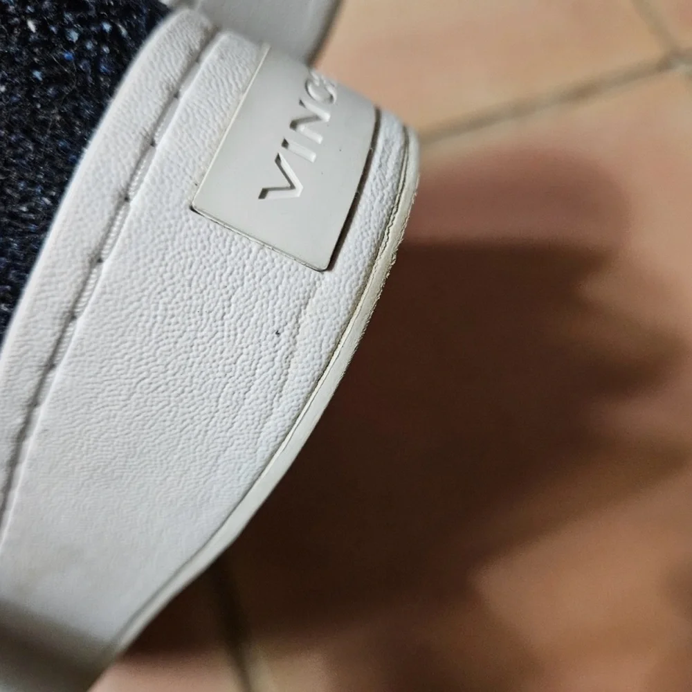 Vince Warren Platform Slip On Sneaker in Navy Tweed 8.5